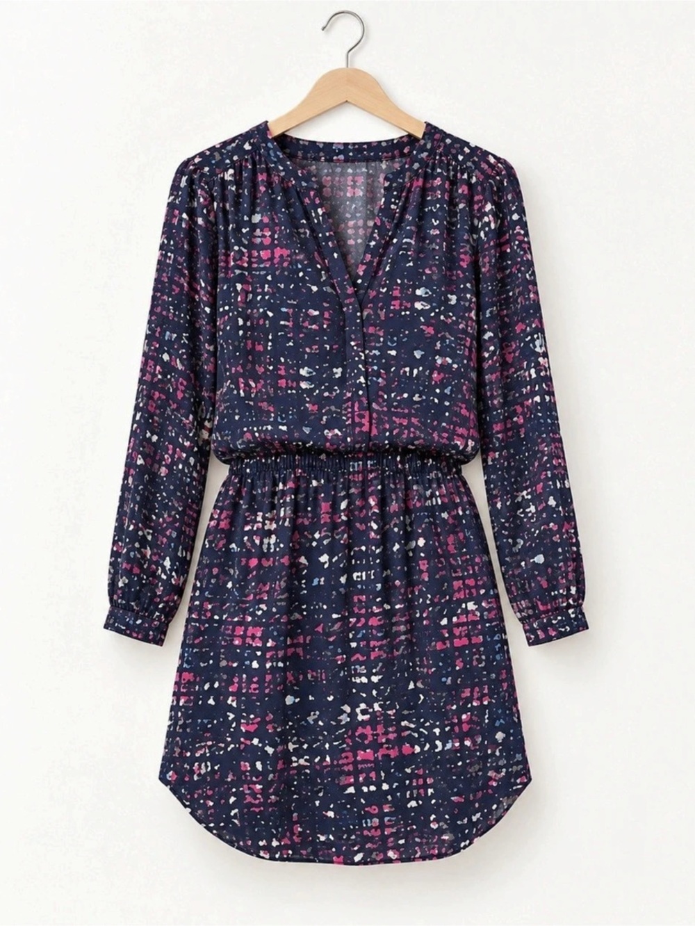 Charles Henry Abstract Mini Dress Blue & Pink Size Small